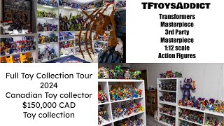 TFtoysAddict Full Toy collection Tour Jan 2024 1300 figures Transformers MP  Action figures [upl. by Belayneh]