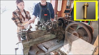 Wife Machines Brass Bolt  1860s Manufacturing [upl. by Eeniffar]