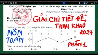 ĐỀ THAM KHẢO TOÁN 2024 Giải chi tiết đề tham khảo thi tốt nghiệp THPT môn toán 2024Phần 1 [upl. by Valeria103]