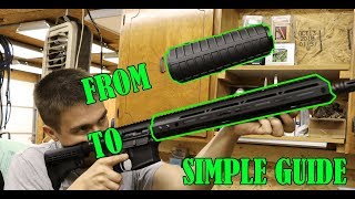 Midwest Industries AR15 Lightweight 15quot free float handguard Review amp Install [upl. by Lama]