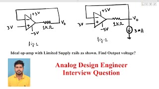 Analog Circuit Design interview  find Output Voltage opamp feedback [upl. by Nork]