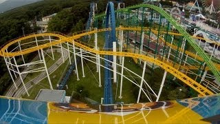 Big Boom Near Vertical Drop Roller Coaster POV Nasu Highland Japan 1080p HD [upl. by Newberry]