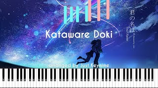 Kataware Doki  Kimi no Na wa Piano Tutorial  Just Keynime [upl. by Vincenz]