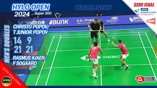 Christp Popov  Thoma Junior Popov vs Rasmus Kjaer  F Sogaard  Hylo Open 2024  SF MD Highlights [upl. by Tatianas]