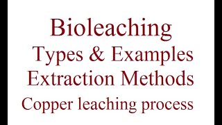 Bioleaching  Bioleaching And Their Types  Enviromental Biotechnology [upl. by Adyht]