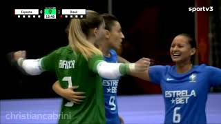 Brasil 3x2 Espanha  Torneio Internacional de Futsal Feminino Fafe Portugal 2024 [upl. by Kirbie]