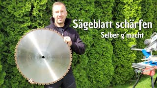 Sägeblätter selber schärfen  TIPP amp TRICKS  700 mm Kreissägeblatt [upl. by Ariaet]