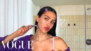 Model Amelia Grays 12Step Skin Care Routine and Double Blush Makeup Look  Beauty Secrets  Vogue [upl. by Phoebe]