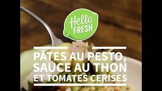 Pâtes au pesto sauce au thon et tomates cerises  HelloFresh [upl. by Rtoip]