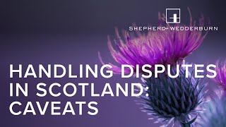 Handling disputes in Scotland caveats [upl. by Aldarcy]