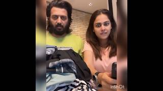 Bollywood star Couple Riteish deshmukh amp beautiful wife Actress Genelia deshmukh comedy videoviral [upl. by Adiehsar476]