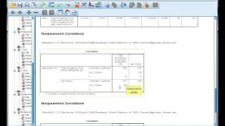 Interpret SPSS output for correlations Spearmans rho [upl. by Carlton]