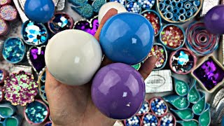 ASMR soap cubes 💙crushing soap boxes with glitter ✨ glitter clay cracking [upl. by Ahcatan]