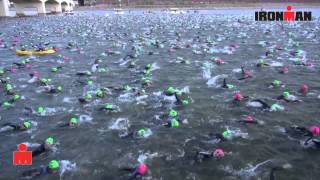 IMAZ Mass Swim Start [upl. by Nylarej]