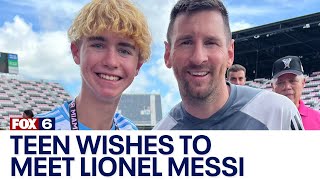 Sheboygan boy meets Lionel Messi thanks to MakeAWish  FOX6 News Milwaukee [upl. by Akinal795]