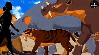 stampede with many animals running  video animated  animal stampede part 2 [upl. by Willumsen597]