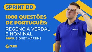 Sprint BB 1080  Questões de Português Regência verbal e nominal  Prof Sidney Martins [upl. by Jelle676]