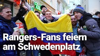 Rangers Fans feiern am Schwedenplatz [upl. by Rhodia]