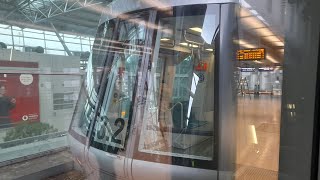 Mitfahrt im kompletten Skytrain von Düsseldorf Flughafen Bahnhof bis Düsseldorf Terminal C [upl. by Aitsirt]