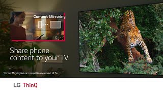 LG ThinQ App  Content Mirroring [upl. by Amalita]