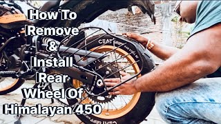 How To Remove And Re Install Rear Wheel Of Himalayan 450 [upl. by Chapel411]