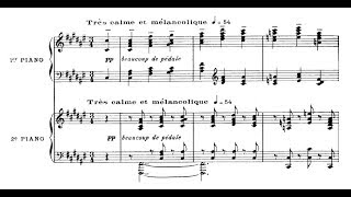 Francis Poulenc  Elegie for two pianos FP 175 audio  sheet music [upl. by Ivanna]