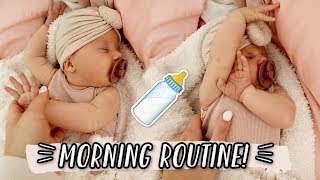 OUR MORNING ROUTINE WITH A NEWBORN [upl. by Reggi]