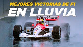 MAESTROS de la LLUVIA Las MEJORES CARRERAS de F1 en MOJADO [upl. by Keiryt]