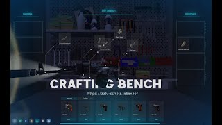 ZaTSCRIPTSQBCoreESX FIVEM CRAFTING Bench  WEAPON Attachments [upl. by Sirahc999]