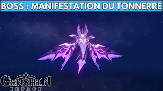 GENSHIN IMPACT  BOSS  MANIFESTATION DU TONNERRE FULL FIGHT  COMBAT [upl. by Sneed]