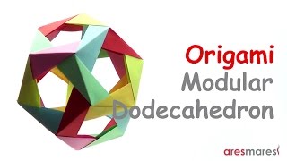 Origami Dodecahedron easy  modular [upl. by Wons]