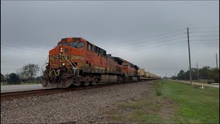 Veterans Day Special  BNSF UFTHCPS military train southbound ￼Wallis TX on Veterans Day 2024 [upl. by Gelman54]