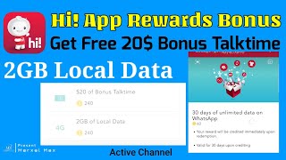 Singtel Hi App Rewards Bonus Level 4 20 bouns Talktime2 gb Internet [upl. by Mount378]