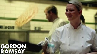 Gordons Chefs Flip Some Pancakes  Gordon Ramsay [upl. by Rehpotsyrhc]