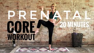 20 Minute Prenatal Core Workout  First amp Second Trimester  Low Impact [upl. by Korenblat537]