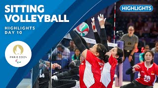 🏐 Sitting Volleyball Highlights  Day 10  Paris 2024 Paralympic Games [upl. by Annaiv961]