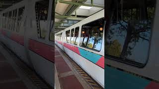 Disney Monorail arriving at Magic Kingdom Disney World [upl. by Petit]