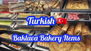 Turkish Baklava and Bakery Food Items  Turkish Sweets and Bakery Varieties [upl. by Ahsenal]