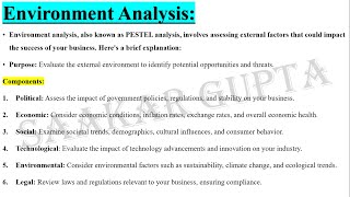 Environmental analysis in strategic management  Environmental analysis process  PESTEL Analysis [upl. by Anemij]