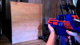 Amped up Nerf Rapidstrike CS18 running at 111v and shooting BBtipped foam darts [upl. by Particia]