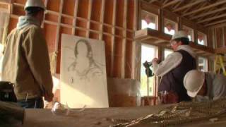 Guy makes art with semiauto nail gun [upl. by Elwira]