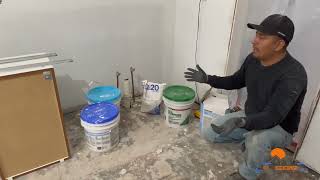 DIFFERENT TYPES OF DRYWALL MUD DIFERENTES TIPOS DE MASA PARA DRYWALL RP CONSTRUCTION [upl. by Lenes588]