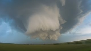 360 Degree  Incredible Rotating Supercell Funnel Cloud and Anticyclonic Flow [upl. by Ahsinor160]