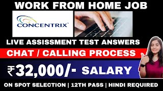 Concentrix Hiring  Live Assessment test answers  Work from home jobs 2024  Online jobs at home [upl. by Chuck28]