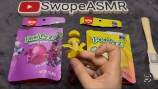 ASMR Peelerz Gummy Grape and Gummy Banana [upl. by Nonnairb569]