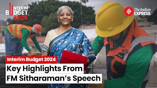 Budget 2024 Highlights FM Nirmala Sitharaman Retains Tax Rates Key Highlights From The Speech [upl. by Kcirnek]