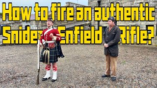 How to fire an authentic Snider Enfield Rifle Halifax Citadel National Historic Site Full Version [upl. by Atiuqel]