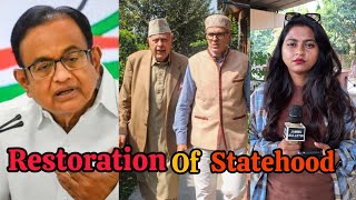 New jammukashmir Govt’s first task should be to demand restoration of statehood  P Chidambaram [upl. by Hitchcock175]