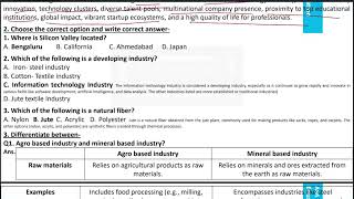 Ch 12 Industries  Solved Exercise SST Grade 8 GSEB [upl. by Waite]