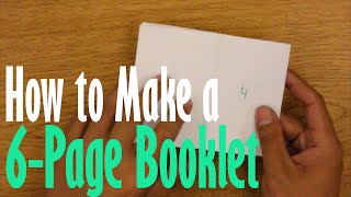 How to Make a 6page Booklet [upl. by Rosati854]